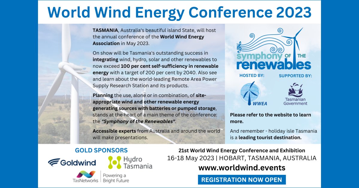 World WInfnergy Conference 2023 Hobart